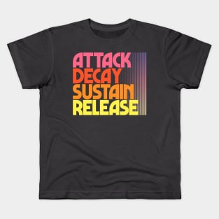 ADSR/ Attack, Decay, Sustain, Release Synthesizer Design Kids T-Shirt